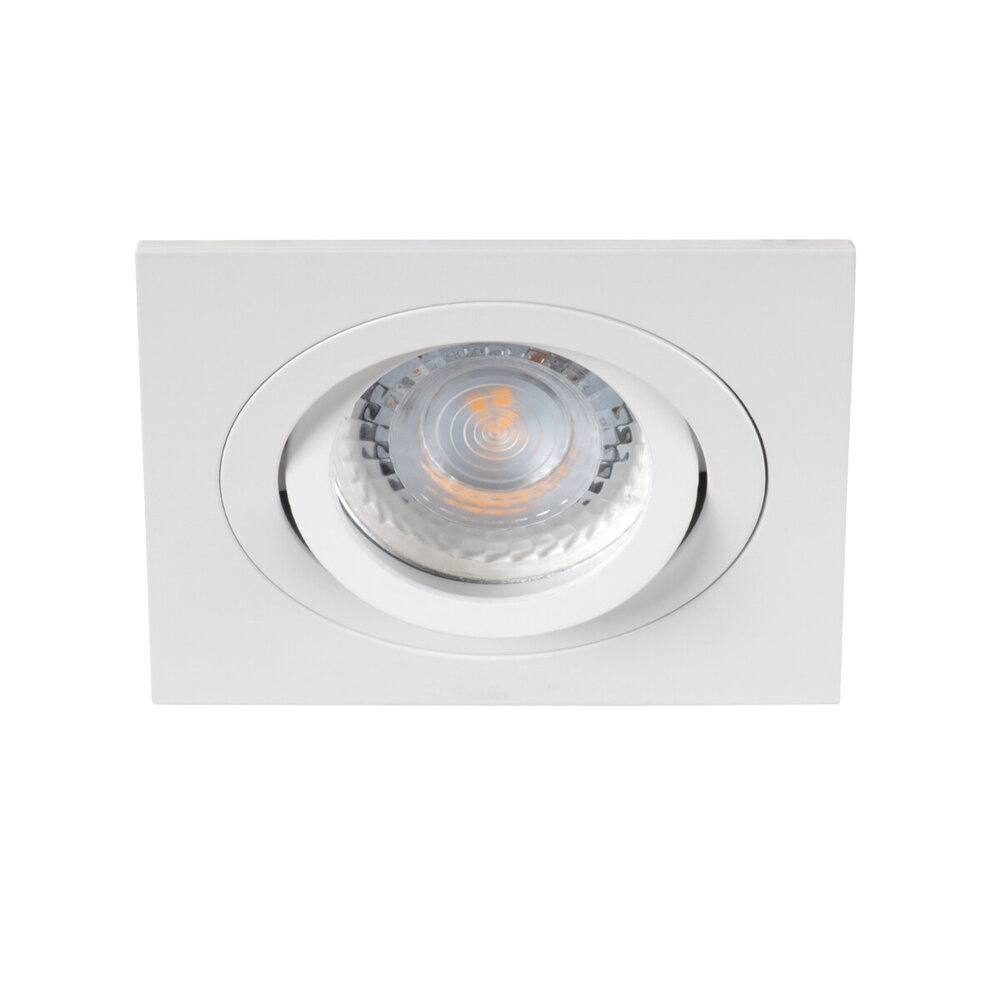 Kanlux LED Inbouwspot Vierkant GU10 - Wit - Seidy 92MM |  IP20 kantelbaar - GU10 Fitting - zaagmaat 74mm