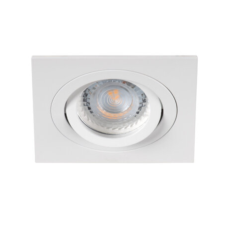 Kanlux LED Inbouwspot Vierkant GU10 - Wit - Seidy 92MM |  IP20 kantelbaar - GU10 Fitting - zaagmaat 74mm