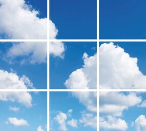 LCB LED Europe  FOTOPRINT AFBEELDING WOLK | VERDEELD OVER 9 PANELEN | 595 X 595 MM excl. ledpanelen