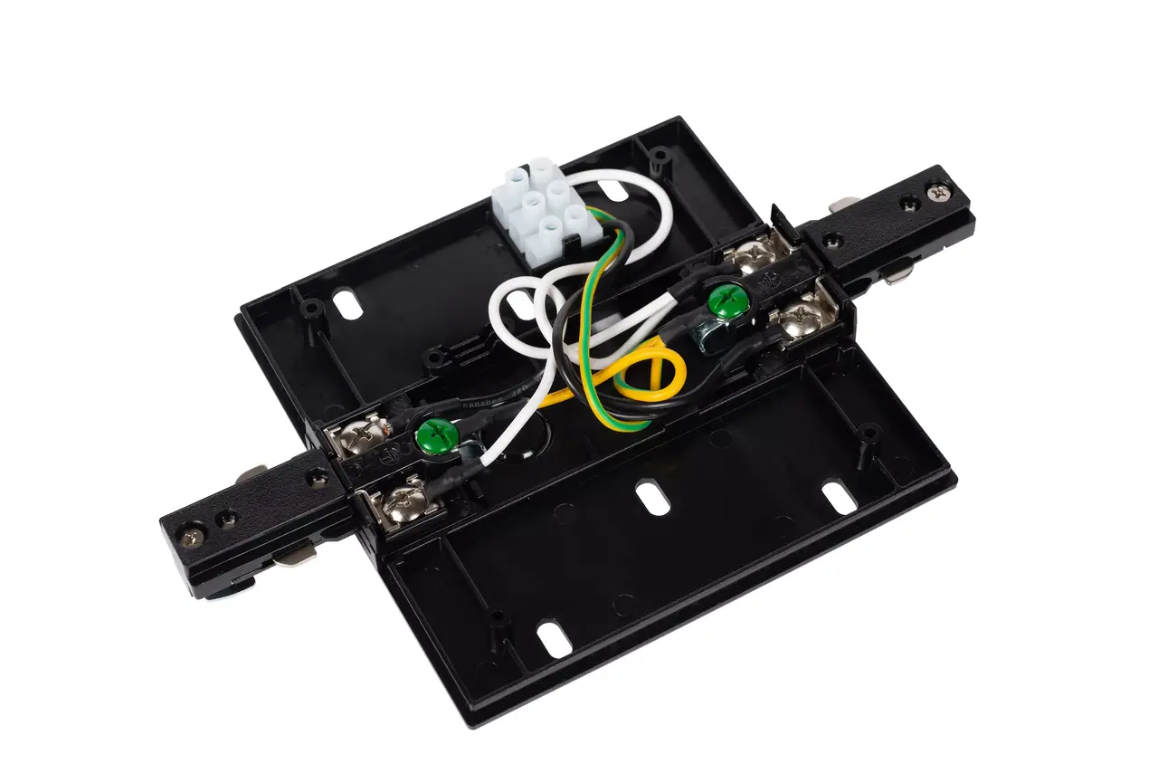 Lucide 1-fase spanningsrail toebehoren | Begin en middenvoeding centraaldoos afdekkend - koppelstuk - I-connector - zwart Lucide 1-fase spanningsrail toebehoren | Begin en middenvoeding centraaldoos afdekkend - koppelstuk - I-connector - zwart