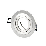 LED line verlichting - Betaalbare Professionele LED Oplossingen Inbouwspot geborsteld aluminium rond - kantelbaar - zaagmaat 75mm - buitenmaat 92mm