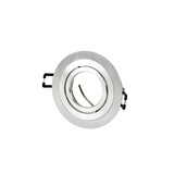 LED line Inbouwspot geborsteld aluminium rond - kantelbaar - zaagmaat 75mm - buitenmaat 92mm