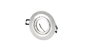 LED line Inbouwspot geborsteld aluminium rond - kantelbaar - zaagmaat 75mm - buitenmaat 92mm