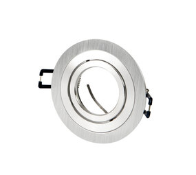 LED line verlichting - Betaalbare Professionele LED Oplossingen Inbouwspot geborsteld aluminium rond - kantelbaar - zaagmaat 75mm - buitenmaat 92mm