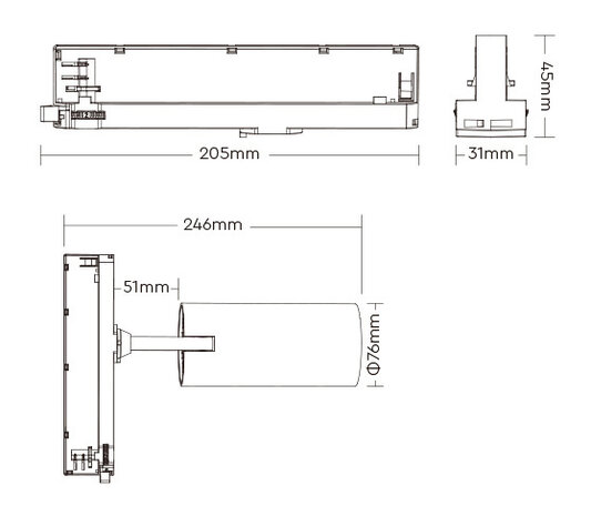 LCB LED 3F Track Spotlight Zwart 30W RGB+CCT  (Zigbee 3.0 + 2.4G) LCB LED 3F Track Spotlight Zwart 30W RGB+CCT  (Zigbee 3.0 + 2.4G)