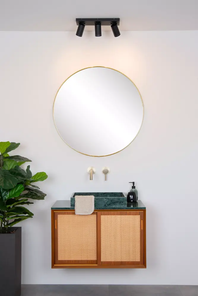 Lucide LED Plafondspot IP44 - DTW Dimtone - Triple 3x GU10 - TAYLOR Zwart - Dim to warm GU10 Fitting - 920 / 930 2200K/3000K | Geschikt voor badkamer Lucide LED Plafondspot IP44 - DTW Dimtone - Triple 3x GU10 - TAYLOR Zwart - Dim to warm GU10 Fitting - 920 / 930 2200K/3000K | Geschikt voor badkamer