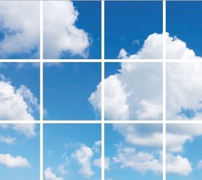 LCB LED Europe  FOTOPRINT AFBEELDING WOLK | VERDEELD OVER 12 PANELEN | 595 X 595 MM excl. ledpanelen