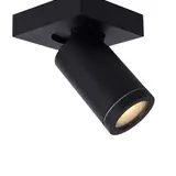 Lucide LED Plafondspot IP44 - DTW Dimtone - 1x GU10 - TAYLOR Zwart - Dim to warm GU10 Fitting - 920 / 930 2200K/3000K | Geschikt voor badkamer
