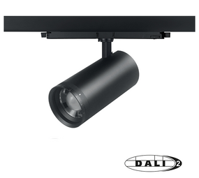 LCB LED Europe  LED DALI 3- fase Railspot  Zwart - 30W 2250Lm - CCT 927 - 940 Multi Color Switch | Beste Kleurweergave -  Focus lens 15º tot 55º bundel | Dimbaar| 5 jaar garantie