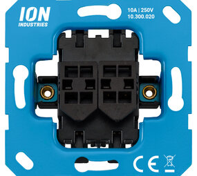 ION INDUSTRIES Schakelaar inbouw - serie - element - IP20 - 71 x 71 mm Mat Zwart