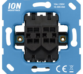 ION INDUSTRIES Schakelaar inbouw - impuls/serie - element - IP20 - 71 x 71 mm  Mat Zwart