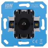 ION INDUSTRIES 3-standenschakelaar inbouw - met nul - element - IP20 - 71 x 71 mm Mat Zwart