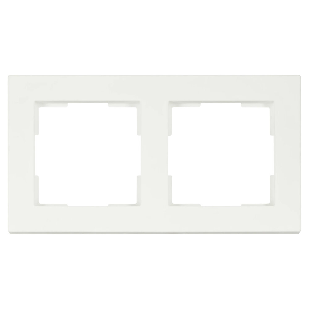 ION INDUSTRIES V1 afdekraam 2-voudig - verticaal/horizontaal - 156 x 85 x 11 mm - Mat Alpin Wit