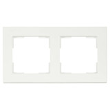 ION INDUSTRIES V1 afdekraam 2-voudig - verticaal/horizontaal - 156 x 85 x 11 mm - Mat Alpin Wit