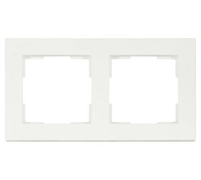 ION INDUSTRIES V1 afdekraam 2-voudig - verticaal/horizontaal - 156 x 85 x 11 mm - Mat Alpin Wit