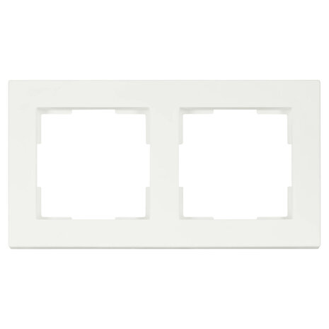 ION INDUSTRIES V1 afdekraam 2-voudig - verticaal/horizontaal - 156 x 85 x 11 mm - Mat Alpin Wit