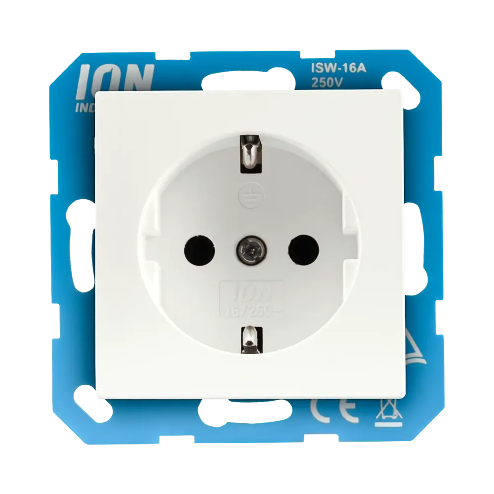 ION INDUSTRIES Wandcontactdoos met Aanraakbeveiliging V1/J1 | Mat Alpin Wit ION INDUSTRIES Wandcontactdoos met Aanraakbeveiliging V1/J1 | Mat Alpin Wit