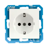 ION INDUSTRIES Wandcontactdoos met Aanraakbeveiliging V1/J1 | Mat Alpin Wit