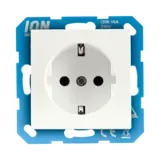 ION INDUSTRIES Wandcontactdoos met Aanraakbeveiliging V1/J1 | Mat Alpin Wit