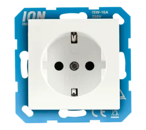 ION INDUSTRIES Wandcontactdoos met Aanraakbeveiliging V1/J1 | Mat Alpin Wit