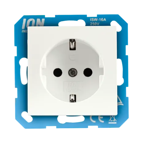 ION INDUSTRIES Wandcontactdoos met Aanraakbeveiliging V1/J1 | Mat Alpin Wit ION INDUSTRIES Wandcontactdoos met Aanraakbeveiliging V1/J1 | Mat Alpin Wit