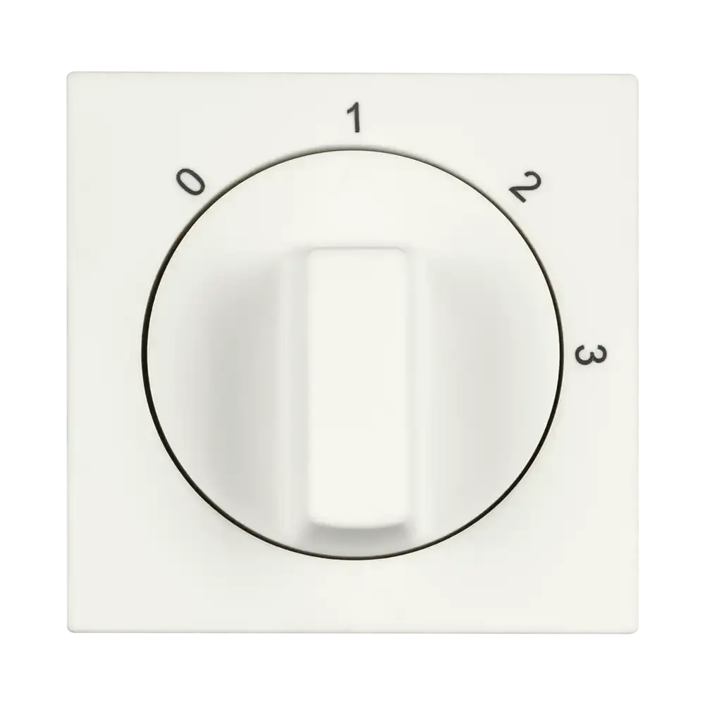 ION INDUSTRIES Centraalplaat met Draaiknop t.b.v. 3-standenschakelaar met Nulstand V1/J1 | Mat Alpin Wit ION INDUSTRIES Centraalplaat met Draaiknop t.b.v. 3-standenschakelaar met Nulstand V1/J1 | Mat Alpin Wit