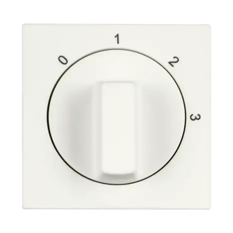ION INDUSTRIES Centraalplaat met Draaiknop t.b.v. 3-standenschakelaar met Nulstand V1/J1 | Mat Alpin Wit ION INDUSTRIES Centraalplaat met Draaiknop t.b.v. 3-standenschakelaar met Nulstand V1/J1 | Mat Alpin Wit