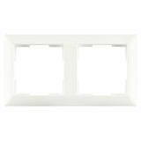 ION INDUSTRIES Afdekraam - J1 - 2-voudig - verticaal/horizontaal - 153 x 80 x 11 mm - Mat Alpin Wit