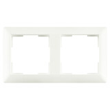 ION INDUSTRIES Afdekraam - J1 - 2-voudig - verticaal/horizontaal - 153 x 80 x 11 mm - Mat Alpin Wit