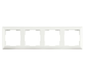 ION INDUSTRIES Afdekraam - J1 -  4-voudig - verticaal/horizontaal - 295 x 80 x 11 mm - Mat Alpin Wit