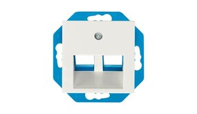 ION INDUSTRIES Modular Jack 30° 2-voudig met Centraalplaat V1/J1  UTP/coax | Alpin Wit ION INDUSTRIES Modular Jack 30° 2-voudig met Centraalplaat V1/J1  UTP/coax | Alpin Wit