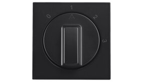 ION INDUSTRIES V1/J1 centraalplaat met knop - 3 standen - 55 x 55 mm - Mat Zwart ION INDUSTRIES V1/J1 centraalplaat met knop - 3 standen - 55 x 55 mm - Mat Zwart