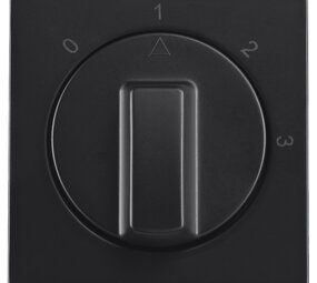 ION INDUSTRIES V1/J1 centraalplaat met knop - 3 standen - 55 x 55 mm - Mat Zwart