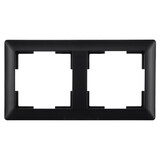 ION INDUSTRIES Afdekraam - J1 - 2-voudig - verticaal/horizontaal - 153 x 80 x 11 mm - Mat Zwart