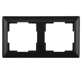 ION INDUSTRIES Afdekraam - J1 - 2-voudig - verticaal/horizontaal - 153 x 80 x 11 mm - Mat Zwart