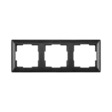 ION INDUSTRIES Afdekraam -J1 -  3-voudig - verticaal/horizontaal - 224 x 80 x 11 mm - Mat Zwart