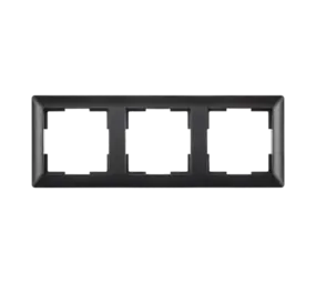 ION INDUSTRIES Afdekraam -J1 -  3-voudig - verticaal/horizontaal - 224 x 80 x 11 mm - Mat Zwart