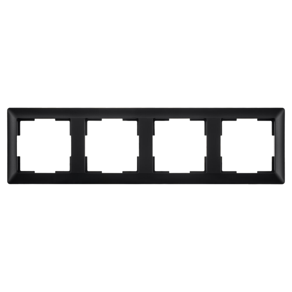 ION INDUSTRIES Afdekraam - J1 - 4-voudig - verticaal/horizontaal - 295 x 80 x 11 mm - Mat Zwart