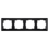 ION INDUSTRIES Afdekraam - J1 - 4-voudig - verticaal/horizontaal - 295 x 80 x 11 mm - Mat Zwart