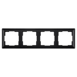 ION INDUSTRIES Afdekraam - J1 - 4-voudig - verticaal/horizontaal - 295 x 80 x 11 mm - Mat Zwart