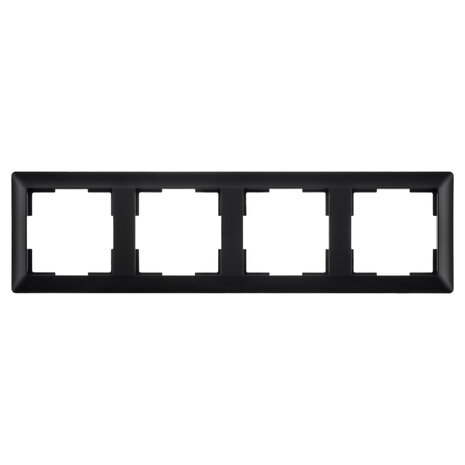 ION INDUSTRIES Afdekraam - J1 - 4-voudig - verticaal/horizontaal - 295 x 80 x 11 mm - Mat Zwart