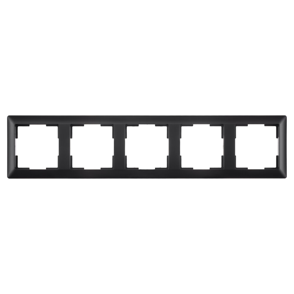 ION INDUSTRIES Afdekraam - J1 - 5-voudig - verticaal/horizontaal - 366 x 80 x 11 mm - Mat Zwart