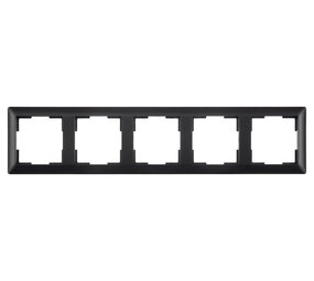 ION INDUSTRIES Afdekraam - J1 - 5-voudig - verticaal/horizontaal - 366 x 80 x 11 mm - Mat Zwart