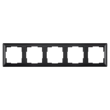 ION INDUSTRIES Afdekraam - J1 - 5-voudig - verticaal/horizontaal - 366 x 80 x 11 mm - Mat Zwart