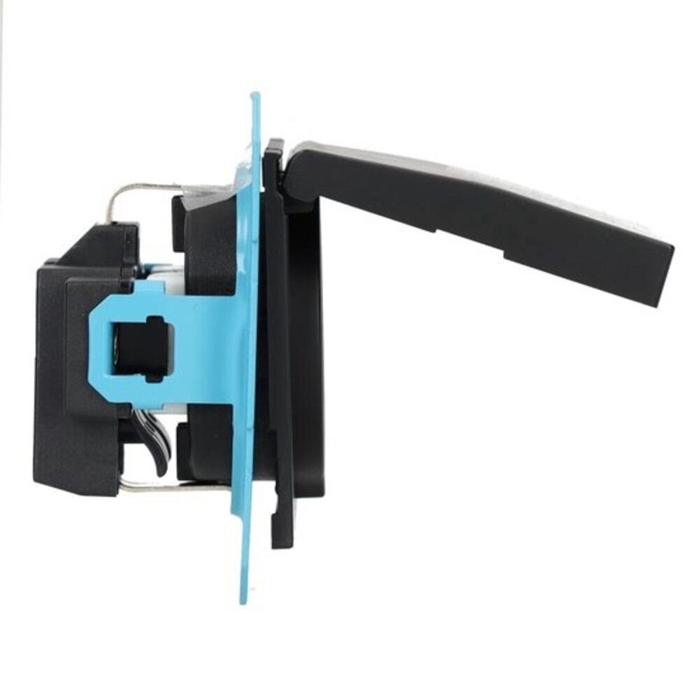 ION INDUSTRIES Contactdoos inbouw - E1 - 1-voudig - randaarde - met klep AB - IP44 - 71 x 71 x 32 mm - Mat Zwart ION INDUSTRIES Contactdoos inbouw - E1 - 1-voudig - randaarde - met klep AB - IP44 - 71 x 71 x 32 mm - Mat Zwart