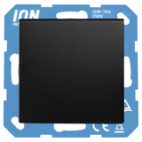 ION INDUSTRIES Contactdoos inbouw - E1 - 1-voudig - randaarde - met klep AB - IP44 - 71 x 71 x 32 mm - Mat Zwart