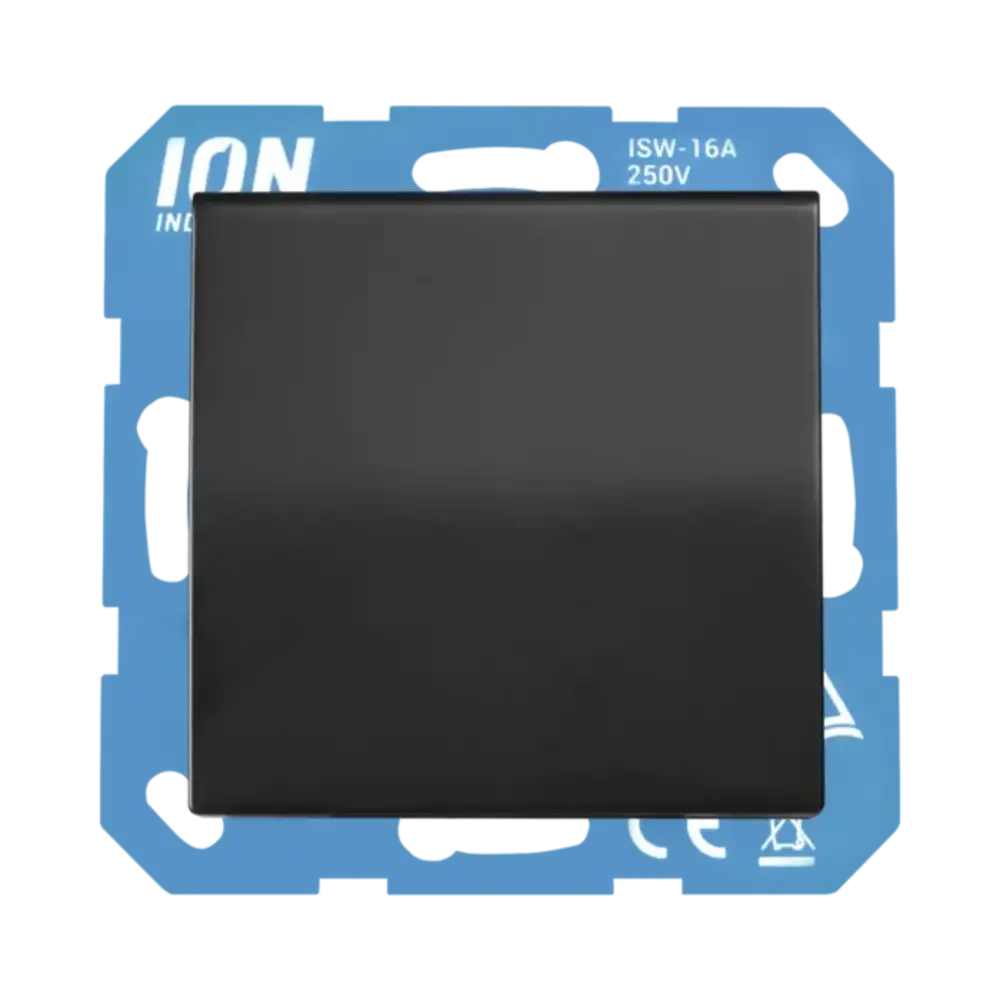 ION INDUSTRIES V1/J1 contactdoos inbouw RA - 1-voudig - randaarde - met klep - IP44 - Mat Zwart ION INDUSTRIES V1/J1 contactdoos inbouw RA - 1-voudig - randaarde - met klep - IP44 - Mat Zwart