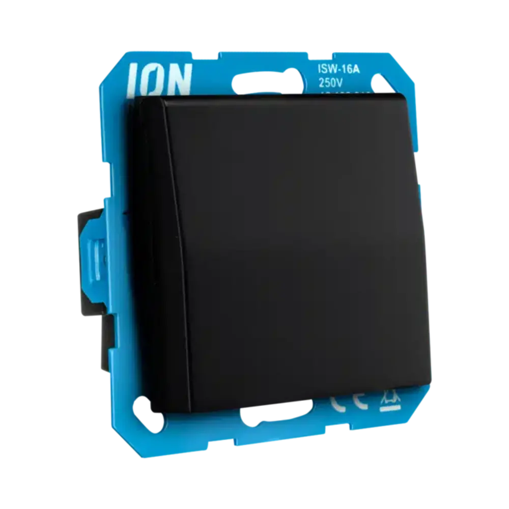 ION INDUSTRIES V1/J1 contactdoos inbouw RA - 1-voudig - randaarde - met klep - IP44 - Mat Zwart ION INDUSTRIES V1/J1 contactdoos inbouw RA - 1-voudig - randaarde - met klep - IP44 - Mat Zwart