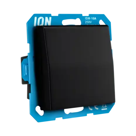 ION INDUSTRIES V1/J1 contactdoos inbouw RA - 1-voudig - randaarde - met klep - IP44 - Mat Zwart ION INDUSTRIES V1/J1 contactdoos inbouw RA - 1-voudig - randaarde - met klep - IP44 - Mat Zwart