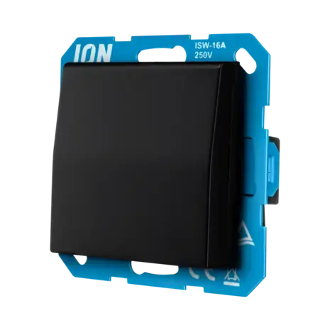 ION INDUSTRIES V1/J1 contactdoos inbouw RA - 1-voudig - randaarde - met klep - IP44 - Mat Zwart ION INDUSTRIES V1/J1 contactdoos inbouw RA - 1-voudig - randaarde - met klep - IP44 - Mat Zwart